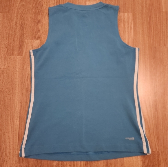 Adidas Training Active Stretch V-Neck Tank Top Turquoise Blue Medium - Picture 9 of 13